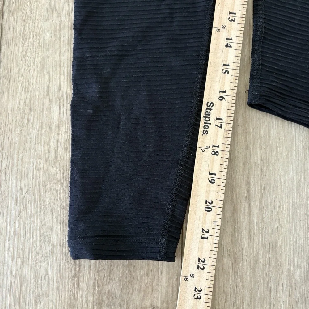Beyond Yoga Leggings Womens Small High Waisted Ribbed Black Made in USA